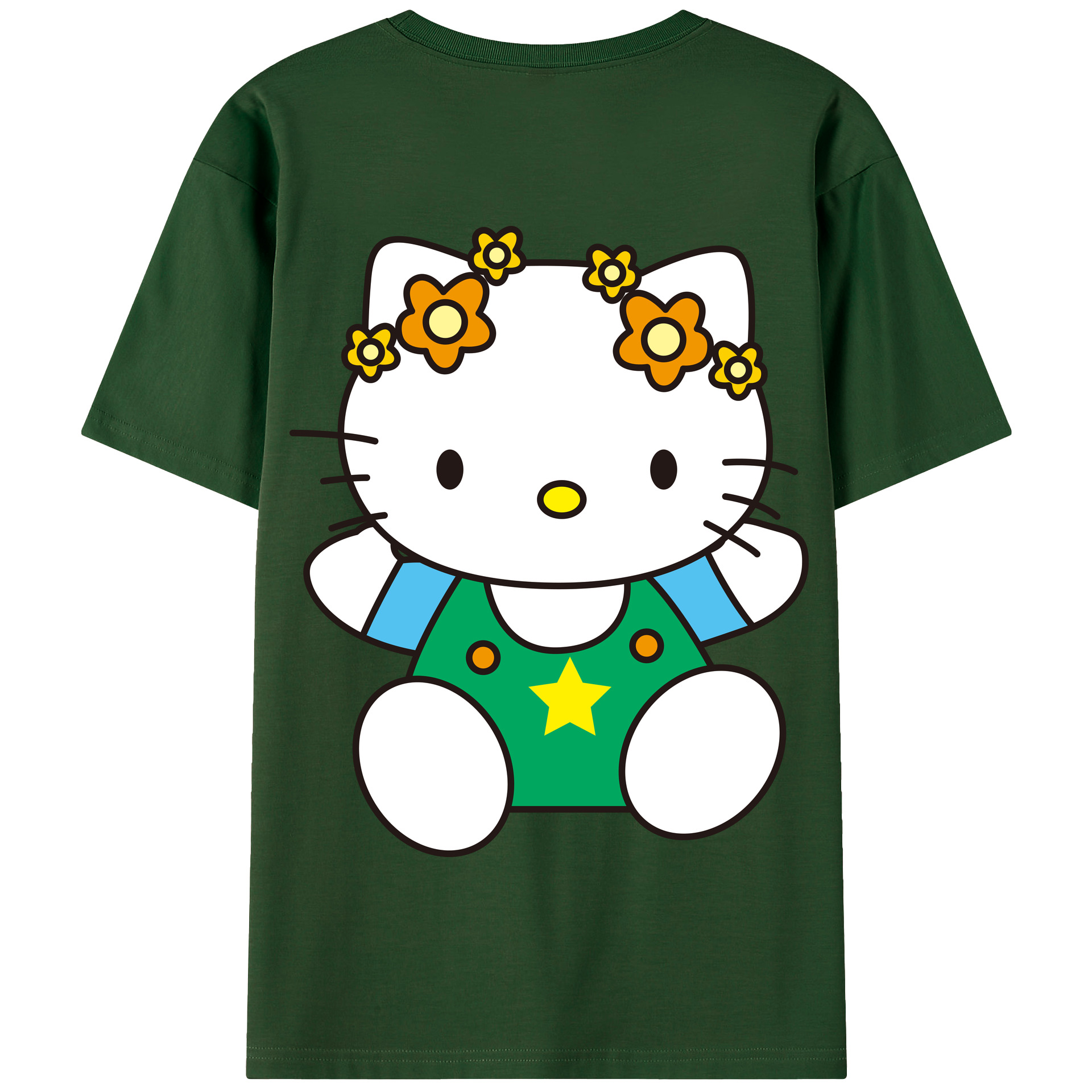 （画像用） Hello Kitty ハローキティ 綿100％半袖Tシャツ（背面プリント）